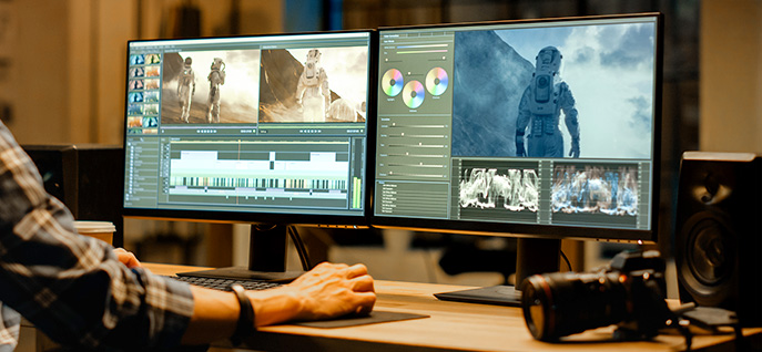 멀티미디어 영상콘텐츠 제작 과정 이미지